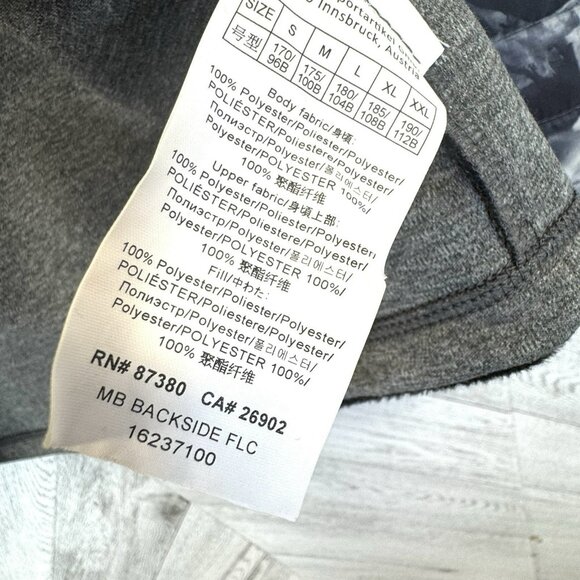 BURTON Backside Reversible Fleece Jacket Mens Size Large Gray Black Quilted - Picture 9 of 9